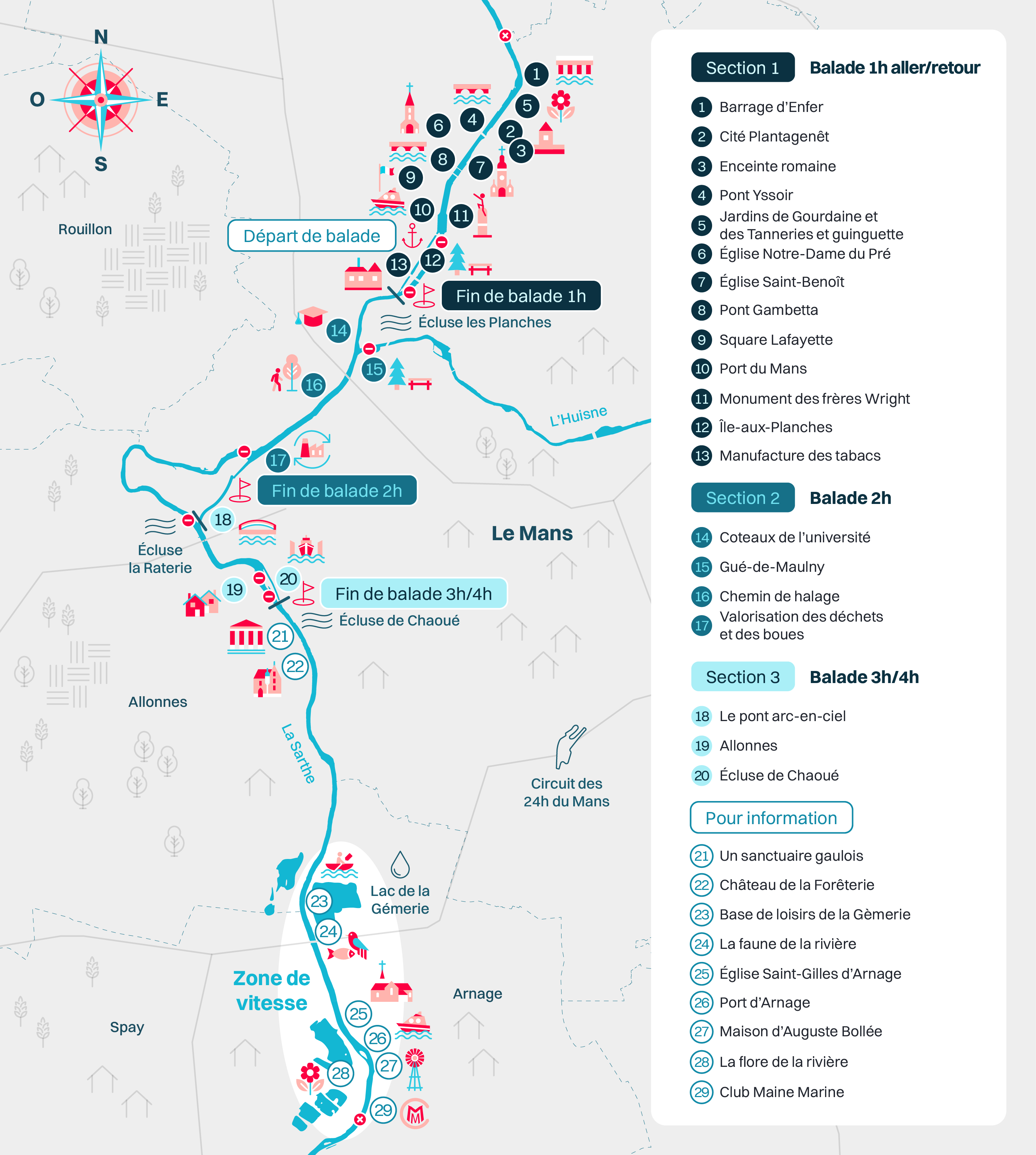 Port du Mans - Carte